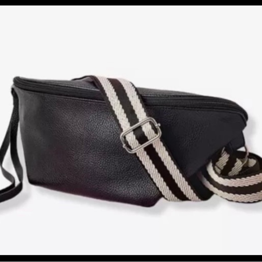 ULTA BEAUTY BLACK FAUX BUM BAG ADJUSTABLE STRAP